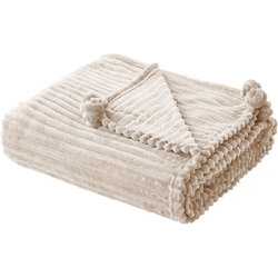 Beliani KAWERI - Plaid-Beige-Polyester
