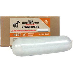 FREDS GESTOOMD VERS VLEES WORST KENNELPACK HERT GRAAN EN GLUTENVRIJ 10X900 GR