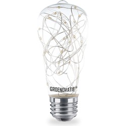 Groenovatie E27 LED ST64 Lamp Lichtslinger 3W Extra Warm Wit