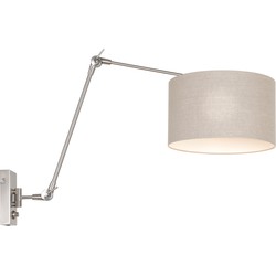 Moderne Wandlamp Luxora Grijs