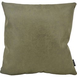 Dallas Leather Green | 45 x 45 cm | Kussenhoes | Leder/Polyester