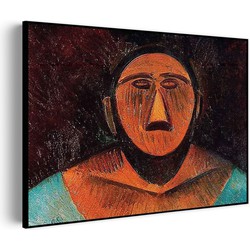 Muurwerken Akoestisch Schilderij - Picasso Boerin 1908 - Geluidsdempend Wandpaneel - Wanddecoratie - Geluidsisolatie - BASIC (AW 0.65) XL (120x86)