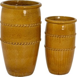Lucia Planter set van 2 Terracotta Pot Honing