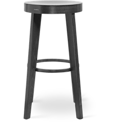 Fico houten barkruk zwart gebeitst - 75 cm