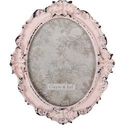 Clayre & Eef Fotolijst Roze Polyresin Bloemen