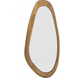 Wandspiegel Asymmetrisch - Spiegel Hout Organisch - Gang Hal Spiegel - Muur Spiegel - 85 x 2 x 40 cm