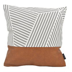 Sierkussen Vida Nova #2 | 45 x 45 cm | Katoen / PU Leder