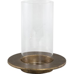 PTMD Vinder Gold metal stormlight clear glass cilinder