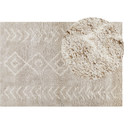 KAPAN - Shaggy tapijt - Beige - 160 x 230 cm - Polypropyleen