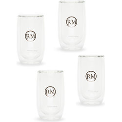 Riviera Maison - Dubbelwandige Glazen - Love RM Double Wall Glass L - 330ML - Set van 4 Stuks
