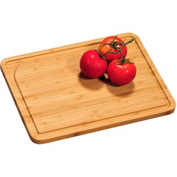 FSC® Bamboe Houten Snijplank - Met Saprand - Snij Plank - Afm. 36 x 26 x 1.6 Cm