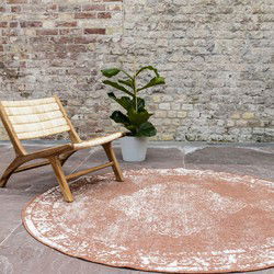 Rond Buiten vloerkleed sage - Roest-  dubbelzijdig - EVA Interior Roest,Oranje - Polypropyleen