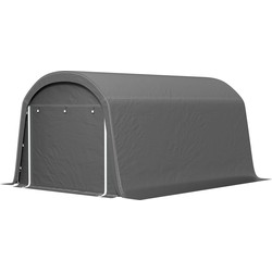 4goodz Garagetent met Waterdicht PE zeil en stalenframe 450x300x230 cm - Grijs