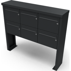 Multibox brievenbus 3 breed 2 hoog zwart