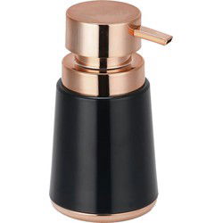 MSV Zeeppompje/dispenser - Coruna - PS kunststof - zwart - 8 x 15 cm - 250 ml - Zeeppompjes