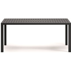 Kave Home - Culip buitentafel in aluminium met grijze afwerking 180 x 90 cm