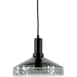Light&living Hanglamp Ø28x30 cm DELILO smoke glas grijs+zwart