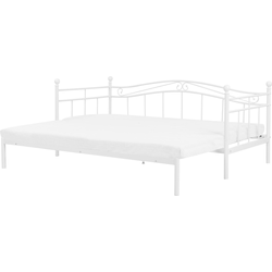 Beliani TULLE - Onderschuifbed-Wit-Staal