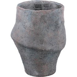 PTMD Bloempot Javay - 20x20x25 cm - Cement - Grijs