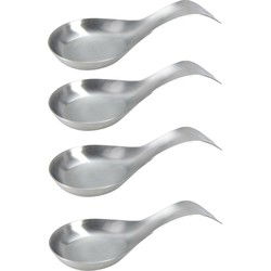 Excellent Houseware Amuselepel - 4x - Serveren kleine hapjes - rvs - 20 cm - Amusesetjes