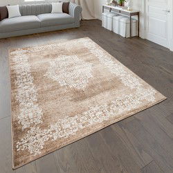 Laagpolig Modern Vloerkleed Sinovo - Beige - 80x150 cm