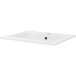 Wastafel vierkant 45x22,5x42 cm wit keramiek ML-Design