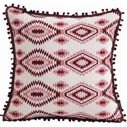 Pompom Aztec Boho | 45 x 45 cm | Kussenhoes | Katoen/Polyester
