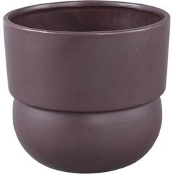 PTMD Bloempot Carolinee - 17x17x15 cm - Keramiek - Paars