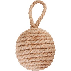 Esschert design deurstopper knoop - 1.7 kilo - bruin - jute - 14 x 14 cm - Deurstoppers