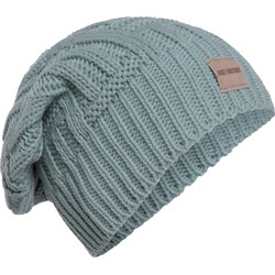 Knit Factory Bobby Gebreide Muts Heren & Dames - Sloppy Beanie - Stone Green - One Size