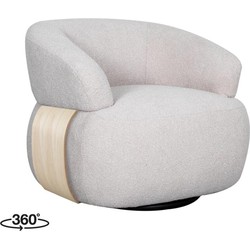 LABEL51 Fauteuil Valenza - Naturel - Boucle - Naturel Eiken