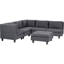 Beliani UNSTAD - Modulaire Sofa-Grijs-Polyester