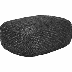 Beliani ISARDA - Vloerkussens-Zwart-Jute