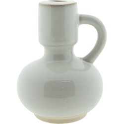 Clayre & Eef Kandelaar  10 cm Beige Porselein Kaarsenstandaard