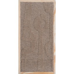 Wanddecoratie Devin Beige - Wool Hanging 40 x 80 cm