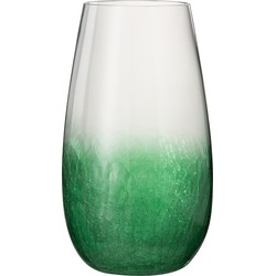  J-Line Windlicht Glas Bol Hoog groen - Large