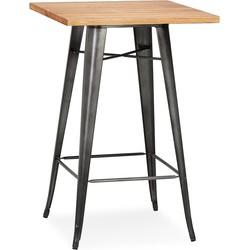 Hoge tafel in industriële stijl GRAMY bruin