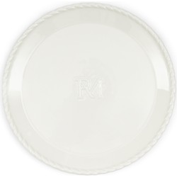 Riviera Maison Ontbijtbord, Plat bord, Rond, dinnerware - Elegant Twist Breakfast Plate - wit
