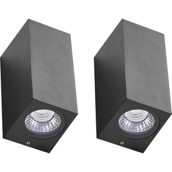 Beliani ANDREWS - Tuin LED wandlamp-Zwart-Aluminium