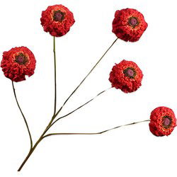 Zinnia tak rood 91 cm Silk-Ka