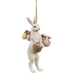 Clayre & Eef Paashanger Konijn 13 cm Beige Kunststof