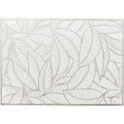 Unique Living | Placemat Nissa | Rechthoekig | Polyester | Zilver | 30x45cm