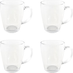 8x stuks Theeglazen/koffieglazen bolvormig 350 ml - Koffie- en theeglazen