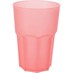 Limonade/drinkbeker kunststof - rood - 480 ml - 12 x 9 cm - Bekers