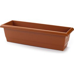 PlasticForte Plantenbak - terracotta- rechthoekig - 60 x 20 x 16 cm - Plantenbakken