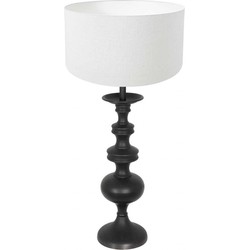 Anne Light and home tafellamp Lyons - zwart - metaal - 40 cm - E27 fitting - 3485ZW