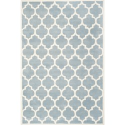 Safavieh Contemporary Indoor Hand Tufted Area Rug, Chatham Collection, CHT734, in Blue & Ivory, 152 X 244 cm