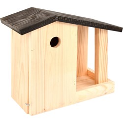 Vogelhuisje / nestkastje en voedertafel 24,4 cm - Vogelhuisjes