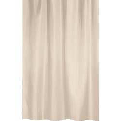 MSV Douchegordijn met ringen - beige - gerecycled polyester - 180 x 200 cm - wasbaarA A  - Douchegordijnen