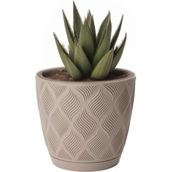 Form Plastic Plantenpot/bloempot New Age - kunststof - beige - D27 x H24 cm - Plantenpotten